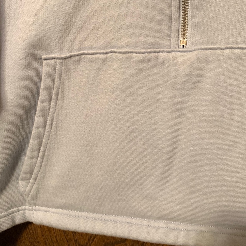 PINK Victoria's Secret Light Blue Half-Zip Sweatshirt - Picture 7 of 8